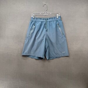 Hind Athletic Shorts Mens M H-Motion Blue Zipper Pockets Reflective 7 Inseam
